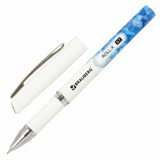 Ручка шариковая масляная с грипом BRAUBERG Roll-X, СИНЯЯ, корпус белый с печатью, узел 0,7 мм, линия письма 0,35 мм, 143008 143008