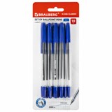 Ручки шариковые BRAUBERG "M-500 CLASSIC", НАБОР 10 шт., СИНИЕ, узел 0,7 мм, линия письма 0,35 мм, 143454 143454