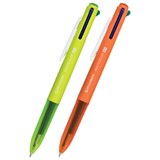 Ручка многоцветная шариковая автоматическая BRAUBERG "MULTICOLOR", 4 ЦВЕТА, корпус ассорти, линия 0,35 мм, 143458 143458