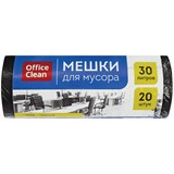 Мешки д/мусора 30л OfficeClean ПНД, 48*58см, 8мкм, 20шт., черные, в рулоне 243961