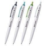 Ручка шариковая масляная автоматическая BRAUBERG Sky White, СИНЯЯ, клип ассорти, узел 0,7 мм, линия письма 0,35 мм, 142950 142950