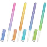 Ручка шариковая BRAUBERG SOFT TOUCH GRIP GRADE PASTEL, СИНЯЯ, мягкое покрытие, ассорти, узел 0,7 мм, 143711 143711