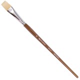Кисть художественная профессиональная BRAUBERG ART CLASSIC, щетина, плоская, № 26, длинная ручка, 200725 200725
