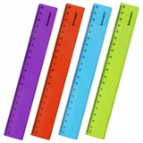 Линейка пластиковая 20 см BRAUBERG FRUITY, тонированная, ассорти, 210766 210766