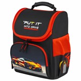 Ранец ПИФАГОР BASIC, 1 отделение, 3 кармана, эргономичная спинка, "Cool wheels", 35х28х18 см, 272045 272045