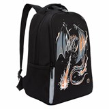 Рюкзак GRIZZLY школьный, жесткая спинка, 2 отделения, для мальчиков, FIRE DRAGON, 38х29х16 см, RB-451-5/1 272841
