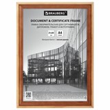 Рамка 21х30 см, дерево, багет 20 мм, BRAUBERG Business, светлое дерево, акриловый экран, 391291 391291