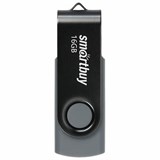 Флеш-диск 16 GB SMARTBUY Twist USB 2.0, черный, SB016GB2TWK 513907