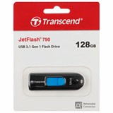 Флеш-диск 128 GB TRANSCEND JetFlash 790, USB 3.1, черный, TS128GJF790K 514055