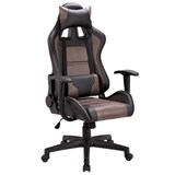 Кресло компьютерное BRABIX "GT Racer GM-100", две подушки, ткань, экокожа, черное/коричневое, 531819 531819 Кресло компьютерное BRABIX "GT Racer GM-100", две подушки, ткань, экокожа, черное/коричневое, 531819 531819