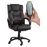 Кресло офисное BRABIX "Bliss MS-004", 6 массажных модулей, экокожа, черное, 532522 532522