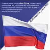 Флаг России 90х135 см, без герба, BRAUBERG/STAFF, 550177 550177
