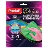 Салфетки из МИКРОФИБРЫ универсальные 30х30 см, КОМПЛЕКТ 4 шт., Practi Microfiber, 240 г/м2, PACLAN, 74825 604095