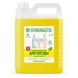 Гель для мытья посуды антибактериальный 5 л, SYNERGETIC Лимон 605560
