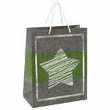 Пакет подарочный (1 штука) 26x13x32 см, ЗОЛОТАЯ СКАЗКА "Звезда", ламинированный, 606588 606588