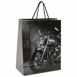Пакет подарочный (1 штука) 26x13x32 см, ЗОЛОТАЯ СКАЗКА "Мотоцикл", ламинированный, 606589 606589