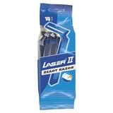 Бритвы одноразовые КОМПЛЕКТ 10 шт. LASER 2 (аналог Gillette 2), 5015911101147 608439
