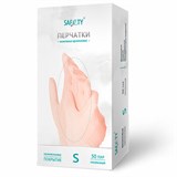 Перчатки виниловые смотровые 50 пар (100 штук), размер S (малый), прозрачные, SAF&TY 631347