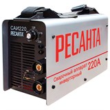 Сварочный аппарат инверторный, сварочный ток до 220 А, диаметр электрода до 5 мм, РЕСАНТА САИ 220, 65/3 670407