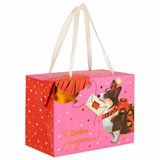 Пакет-коробка подарочный (1 штука) "Королевский Корги" 15х9х11 см, тиснение фольгой, ламинация, 90073 700797