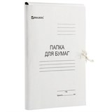 Папка для бумаг с завязками картонная BRAUBERG, 440 г/м2, до 200 листов, 110926 110926