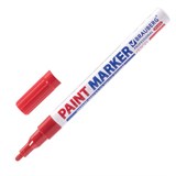 Маркер-краска лаковый (paint marker) 2 мм, КРАСНЫЙ, НИТРО-ОСНОВА, алюминиевый корпус, BRAUBERG PROFESSIONAL PLUS, 151440 151440