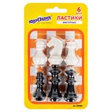 Ластики фигурные ЮНЛАНДИЯ "Шахматы" НАБОР 6 шт., черно-белые, 229593. 229593