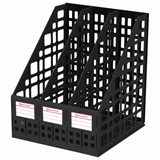 Лоток вертикальный для бумаг BRAUBERG MAXI Plus, 240 мм, 3 отделения, сетчатый, сборный, черный, 237013 237013