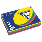 Бумага цветная CLAIREFONTAINE, А4, 80 г/м2, 500 л. (5 цветов x 100 л.), микс интенсив, Франция, 1704SC 116728
