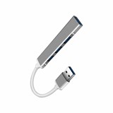 Хаб USB 2.0, 4 порта, серый, RED LINE, УТ000039263 513964