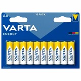 Батарейки алкалиновые "пальчиковые" КОМПЛЕКТ 10 шт., VARTA ENERGY, АА (LR6, 24А), блистер 457404