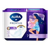 Прокладки женские гигиенические 7 шт., AURA Premium NIGHT 701700