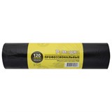 Мешки для мусора 120 л, черные, в рулоне 50 шт,. ПВД 27 мкм, 68x105 см, РОМАШКА "ПРОФИ", ВР-0064 701987