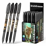 Ручка шариковая масляная ERICH KRAUSE U-108 "Stick Big City Cats", СИНЯЯ, узел 1 мм, линия 0,5 мм, 63103 144513