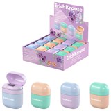 Точилка ERICH KRAUSE "Case Pastel Bloom" с контейнером, пластиковая, корпус ассорти, 60039 274226