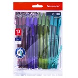 {{productViewItem.photos[photoViewList.activeNavIndex].Alt || productViewItem.photos[photoViewList.activeNavIndex].Description || 'Ручки шариковые BRAUBERG X-30 COLOR MIX, КОМПЛЕКТ 12 ШТ., СИНИЕ, пишущий узел 1 мм, линия письма 0,5 мм, 144336'}}