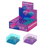 Точилка ERICH KRAUSE "Base Duo Vivid", с контейнером, пластиковая, корпус ассорти, 60081 274248