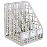 Лоток вертикальный для бумаг (250х245х295 мм), 3 отделения, сетчатый, сборный, серый, ЛТВ-63719 235646