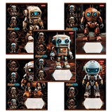 {{photo.Alt || photo.Description || 'Тетрадь 18 л., HATBER клетка, обложка картон, &quot;Робо&quot; (микс в спайке), 084624, 18Т5В1'}}