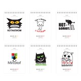 {{photo.Alt || photo.Description || 'Блокнот МАЛЫЙ ФОРМАТ А6, 40 л., гребень, картон, клетка, HATBER, &quot;Муркомания&quot;, 090640, 40Б6В1гр'}}