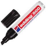 Маркер перманентный (нестираемый) EDDING 500, ЧЕРНЫЙ, ЗАПРАВЛЯЕМЫЙ, скошенный наконечник, 2-7 мм, E-500/1, Е-500/001 151266