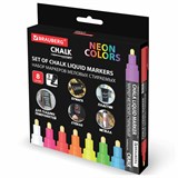 {{photo.Alt || photo.Description || 'Маркеры меловые CHALK LIQUID MARKER, НЕОН, НАБОР 8 ЦВЕТОВ, 3 мм, стираемые, BRAUBERG &quot;CHALK&quot;, 152597'}}