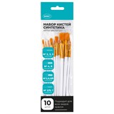 {{photo.Alt || photo.Description || 'Кисти набор 10 шт., синтетика, белые, № 2/0-8 (Круглые; Овальные; Плоские; Лайнеры), WBZ (ВБЗ), 201087'}}