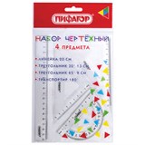 {{photo.Alt || photo.Description || 'Набор чертежный ПИФАГОР (линейка 20 см, 2 треугольника, транспортир), прозрачный, 210852'}}