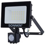 {{photo.Alt || photo.Description || 'Прожектор светодиодный с датчиком движения 30 Вт, 6500 К, 2400 Лм, 30 м2, IP65, 161х146х51 мм, черный, SONNEN, 238417'}}