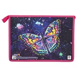 {{photo.Alt || photo.Description || 'Папка для тетрадей ЮНЛАНДИЯ А4, 1 отделение, картон/пластик, блестки, на молнии, &quot;Colorful butterfly&quot;, 270859'}}