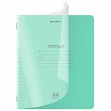 {{photo.Alt || photo.Description || 'Тетрадь обложка пластик (прозрачный) 24 л., линия, BRAUBERG &quot;Smart Cover&quot;, ЗЕЛЕНАЯ, 405035'}}