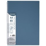 {{photo.Alt || photo.Description || 'Тетрадь обложка пластик, А4 80 л., гребень мягкий (силиконовый), клетка, BRAUBERG, синий, 405356'}}