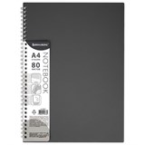 {{photo.Alt || photo.Description || 'Тетрадь обложка пластик, А4 80 л., гребень мягкий (силиконовый), клетка, BRAUBERG, серый, 405357'}}