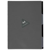 {{photo.Alt || photo.Description || 'Тетрадь обложка пластик, А4 80 л., гребень, 4 разделителя, клетка, BRAUBERG, серый, 405365'}}